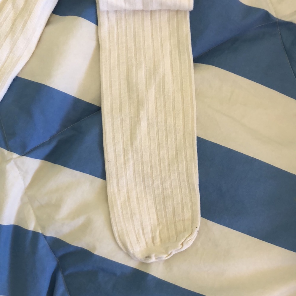 White Ribbed Tights - Picture 5 of 5